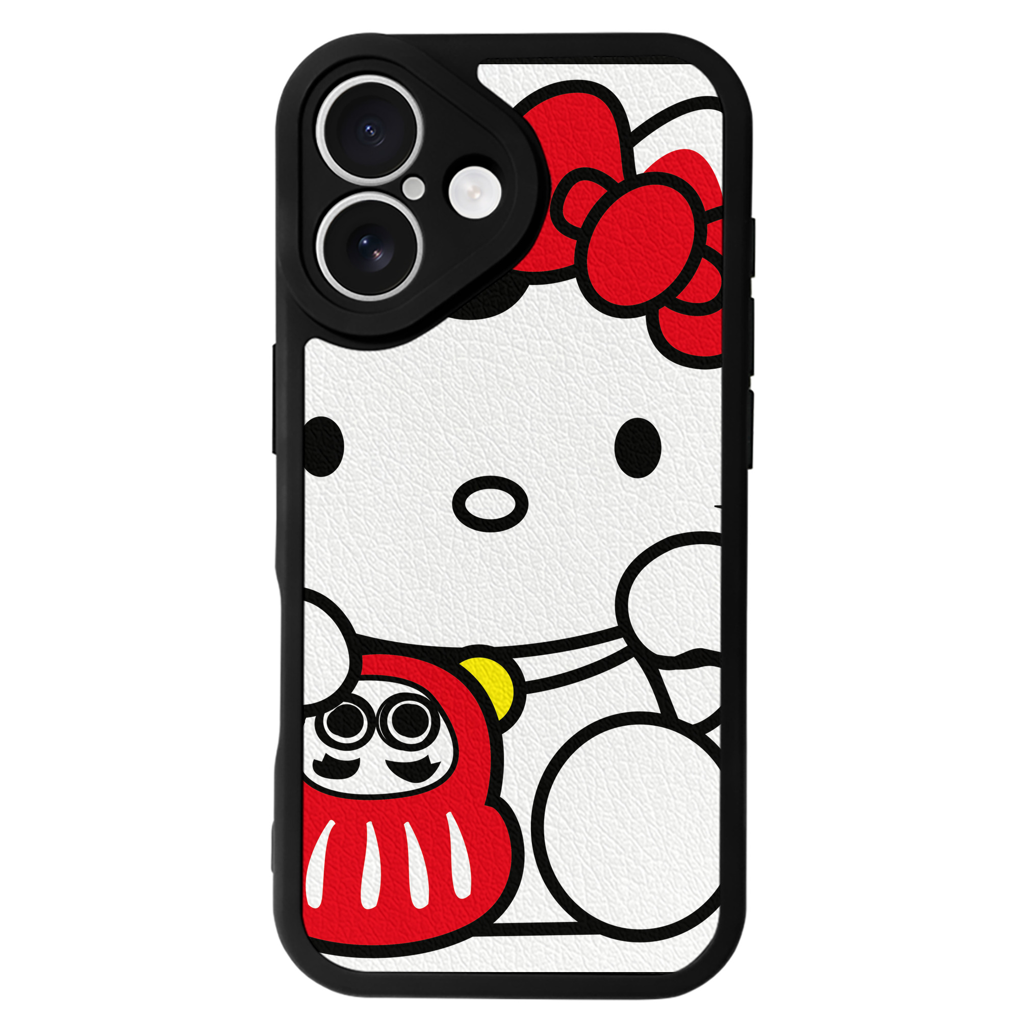（画像用） Hello Kitty ハローキティ 【iPhone 16シリーズ対応】シリコンスマホケース（レザー調） 材質：シリコン